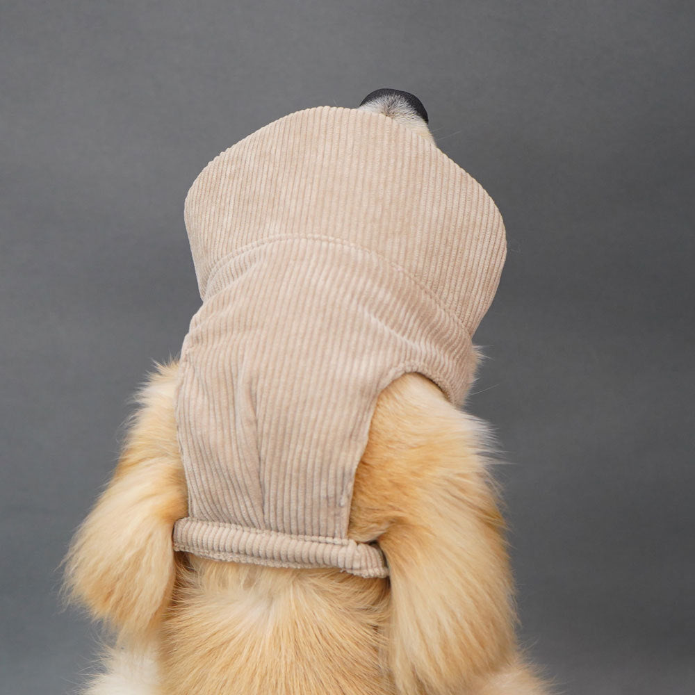 Cute Dog Corduroy Outdoor Cap