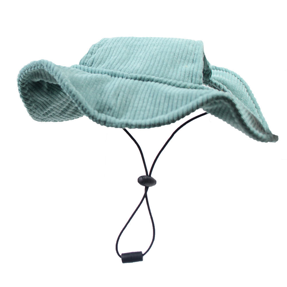 Cute Dog Corduroy Outdoor Bucket Hat