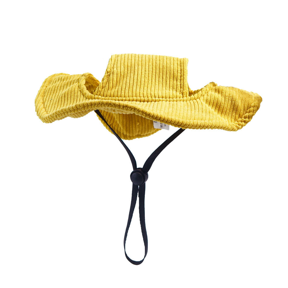 Cute Dog Corduroy Outdoor Bucket Hat