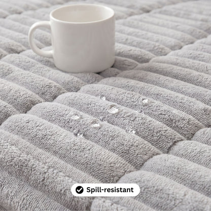 Spill-Resistant Non-Slip 1-Piece Plush Couch Cover