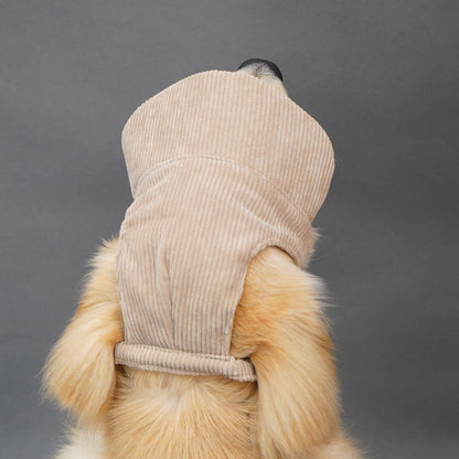 Cute Dog Corduroy Outdoor Cap
