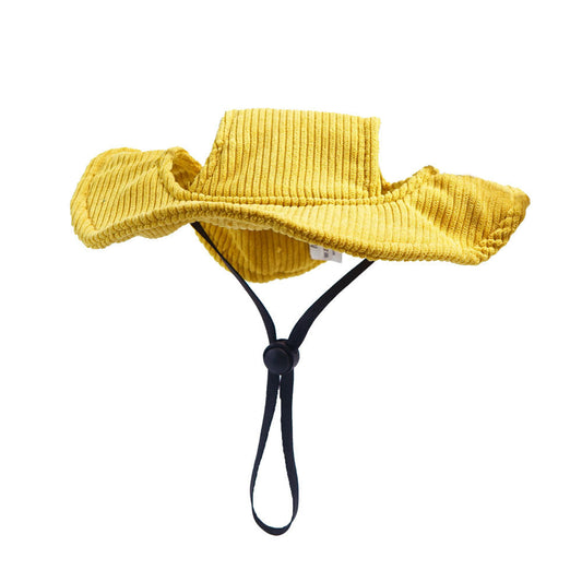 Cute Dog Corduroy Outdoor Bucket Hat