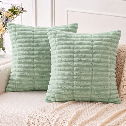 Plush Throw Pillows Covers Pack of 2
