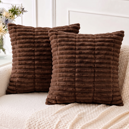 Plush Throw Pillows Covers Pack of 2