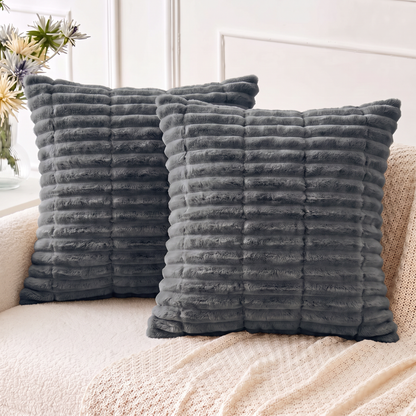 Plush Throw Pillows Covers Pack of 2