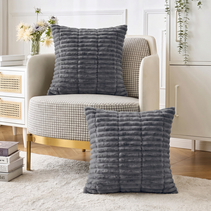 Plush Throw Pillows Covers Pack of 2