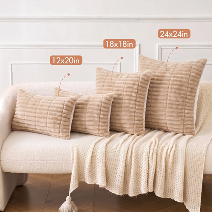 Plush Throw Pillows Covers Pack of 2